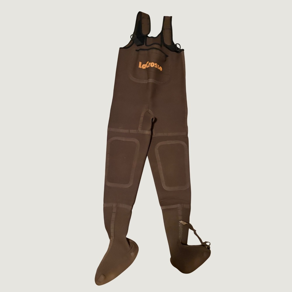LaCrosse Neoprene Stockingfoot Waders Mens Small Brown Good Insulated Hunting